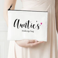 auntie makeup bag letter flower print cosmetic bags make up bags toiletries organizer pouch ladies cosmetic cases