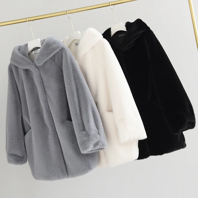 Panic Buying Jackets Women's Winter Coats Fur Mink Fur Thick Winter High Street Other Slim Real Fur Winter Jackets 2022 Woman