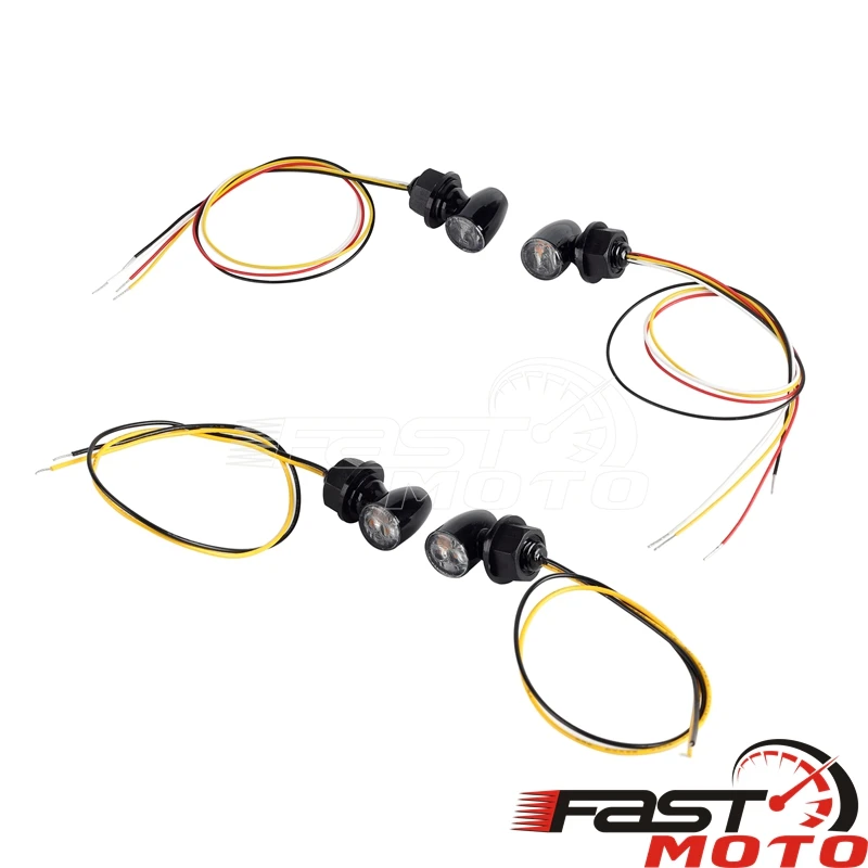 Указатели поворота для мотоцикла желтые красные фонари торможения Мини мигающий