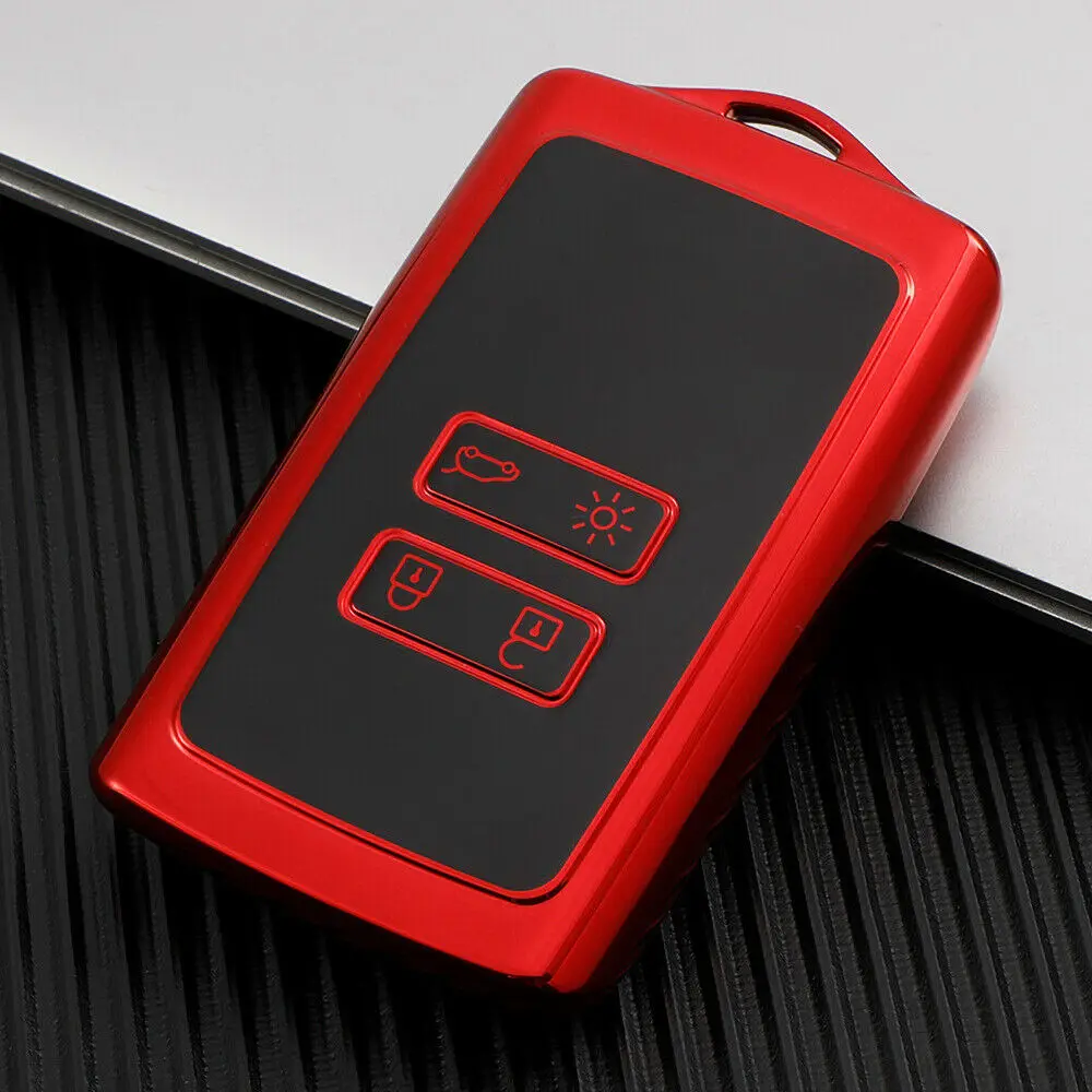 

1pc TPU Car Remote Key Case Protect Cover Blue Silver For Renault Fluence Duster Megane Kadjar Clio Car Accessories