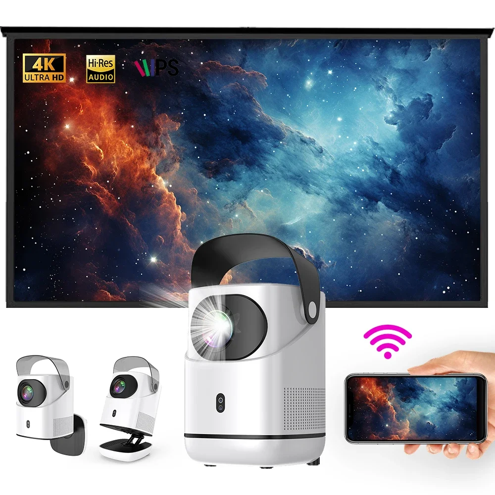 Портативный проектор для домашнего кинотеатра 4K Smart Android Mini Мультимедийный Galaxy