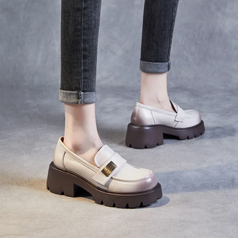 Koznoy/круглая весенняя женская обувь на танкетке 6 см в этническом стиле роскошная