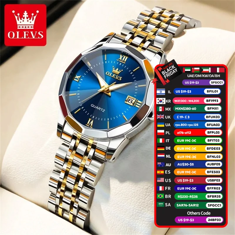 OLEVS женские часы классические для женщин ремешки часов из нержавеющей стали