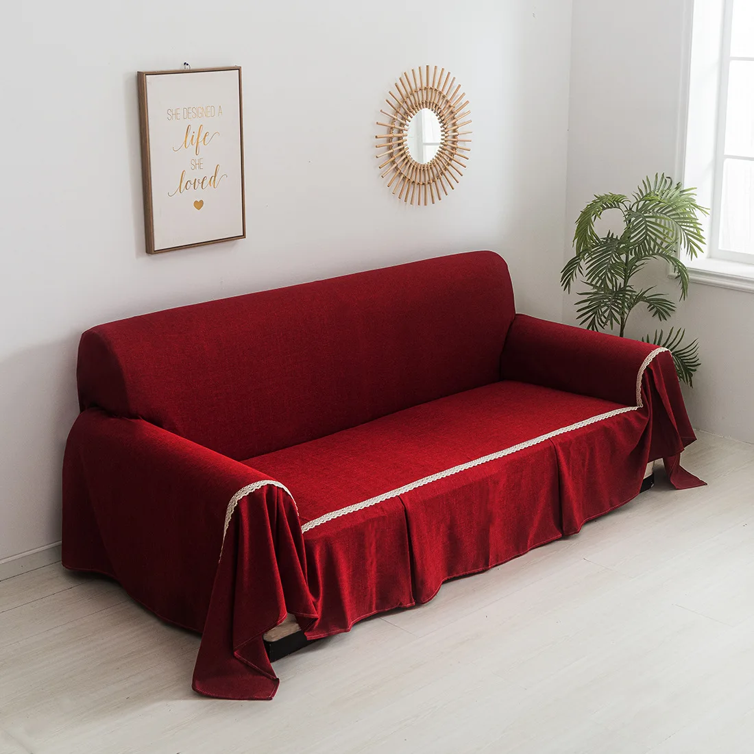 

Seasons Universal Sofa covers High Grade Bamboo Cloth Sofa Towel Fully Covered Cover for Sofas for The Living Room
