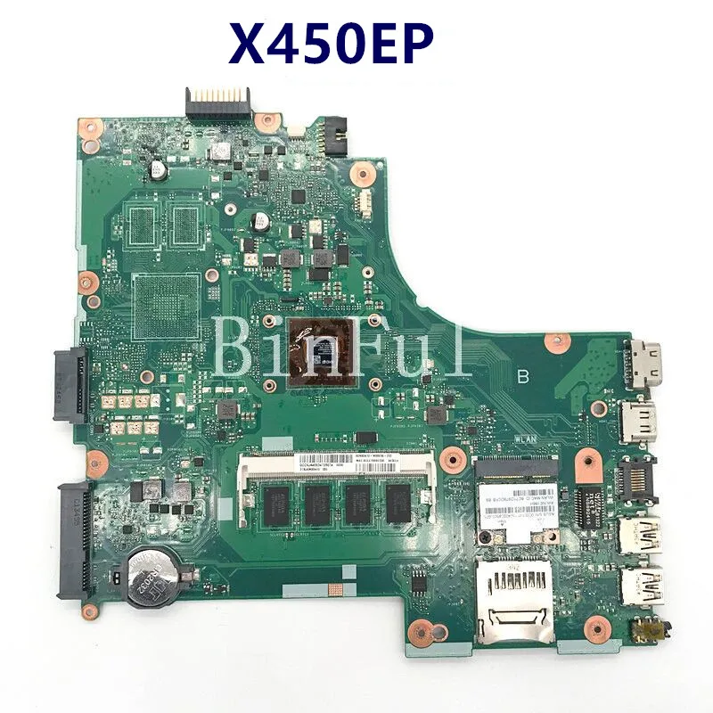 High Quality Mainboard X450E X450EP X452EA X452E A452E X450EP 2.0 Laptop Motherboard  E1-2100 CPU AMD RAM 2G 100% Full Tested OK