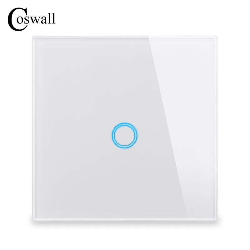 

Стеклянная панель COSWALL серии HG, 1 клавиша, 2 клавиши, сенсорное ВКЛ./ВЫКЛ., настенный Стандартный Выключатель с Европейской/французской полированной розеткой с двумя USB-портами, белый