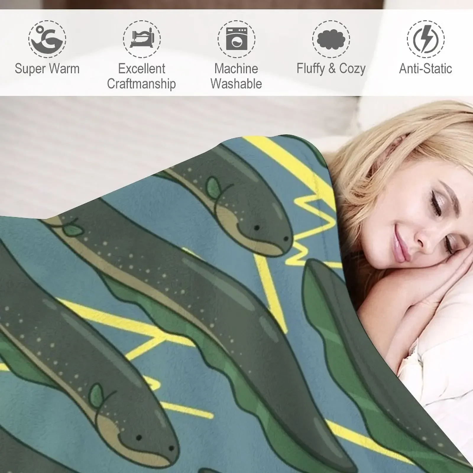 Электрическое одеяло с узором угорь роскошные одеяла