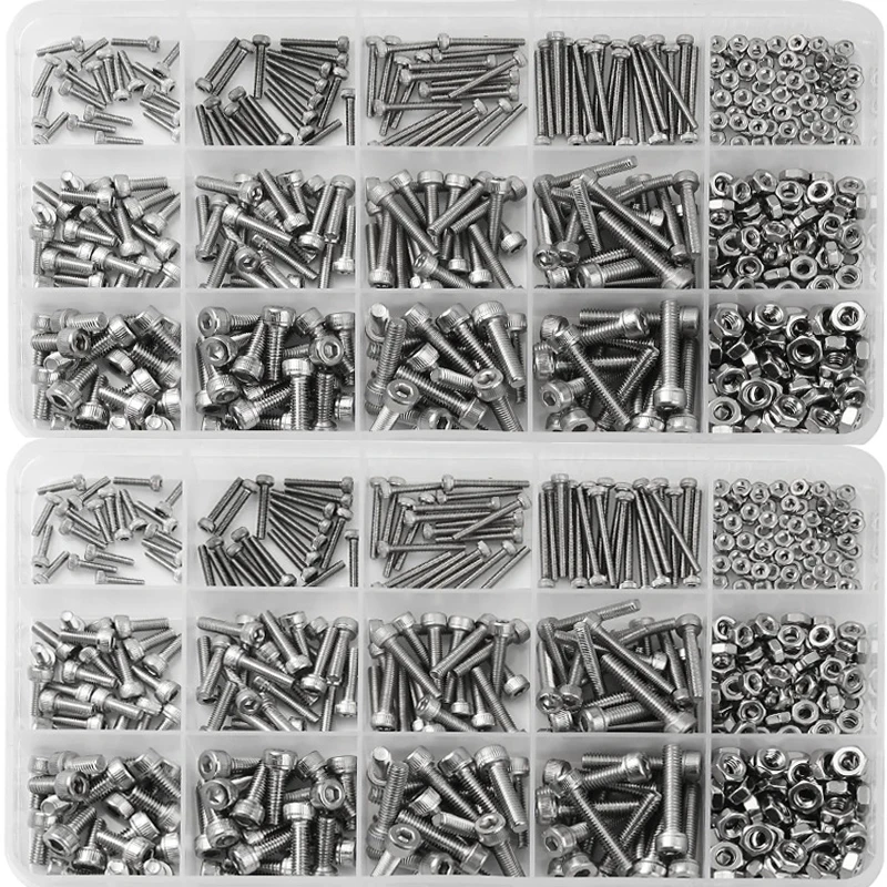 

Набор винтов M2 M3 M4 нержавеющая сталь 480 шт