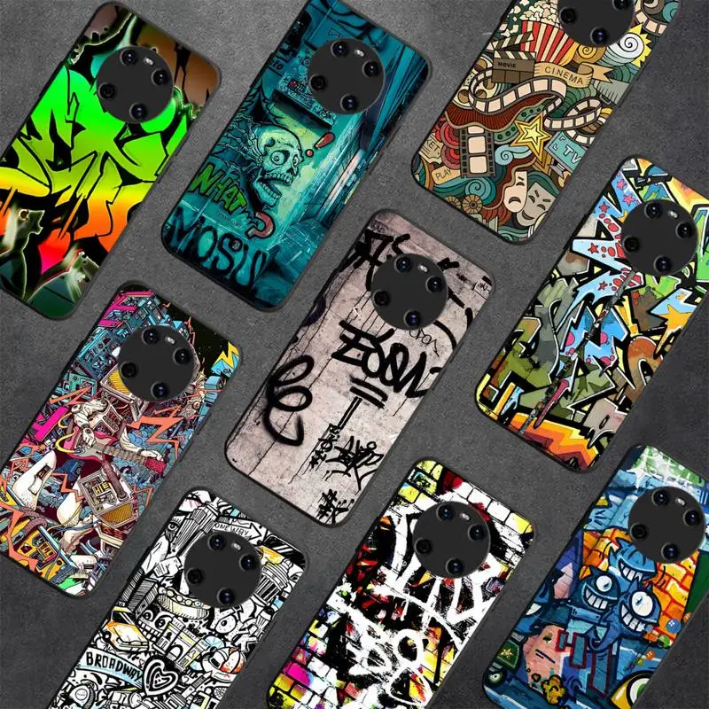 

Street Graffiti Phone Case for Huawei Y 6 9 7 5 8s prime 2019 2018 enjoy 7 plus