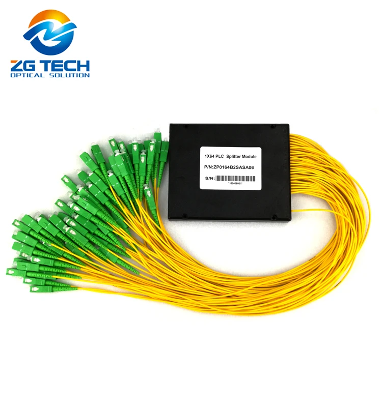 FTTH Fiber Optic PLC Splitter 1X64 SC/APC ABS Box