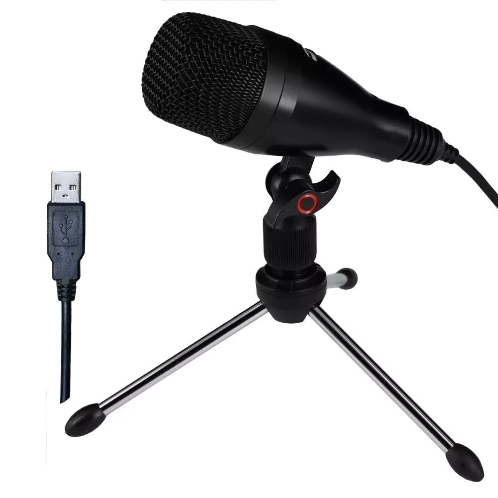 

NEW2023 USB Microphone Cardioid Electret Recording With Tripod for Podcast Computer Laptop Condenser Mic CM-03
