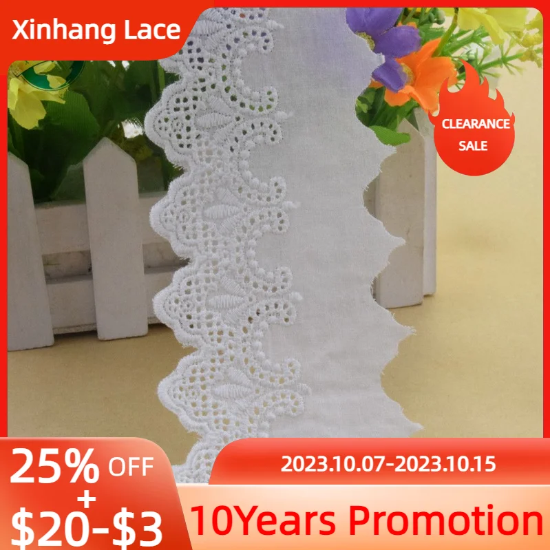 

Кружевная кружевная лента, 10 ярдов, ширина 5,5 см, 100% хлопок, французская кружевная лента, гипюр, сделай сам, отделка, основа, трикотажное шитье, аксессуары 3241