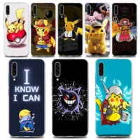 cartoon pokemon pikachu phone case for samsung a70 a40 a50 a30 a20e a20s a10 note 8 9 10 plus lite 20 silicone case pikachu