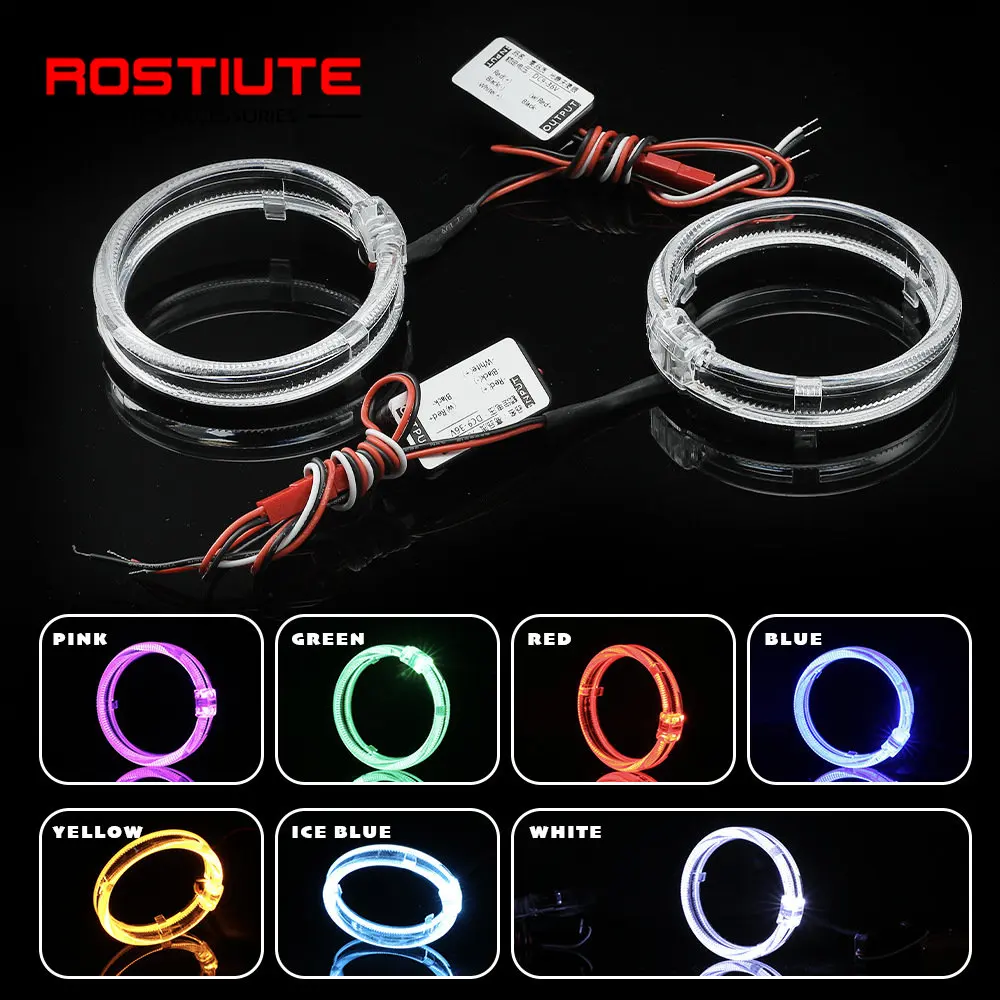 

1 Pair 80mm 95mm 105mm 110mm Acrylic Angel Eyes Led Halo Rings Daytime Running Light Automotive Motorcycle Circular Angel Eyes