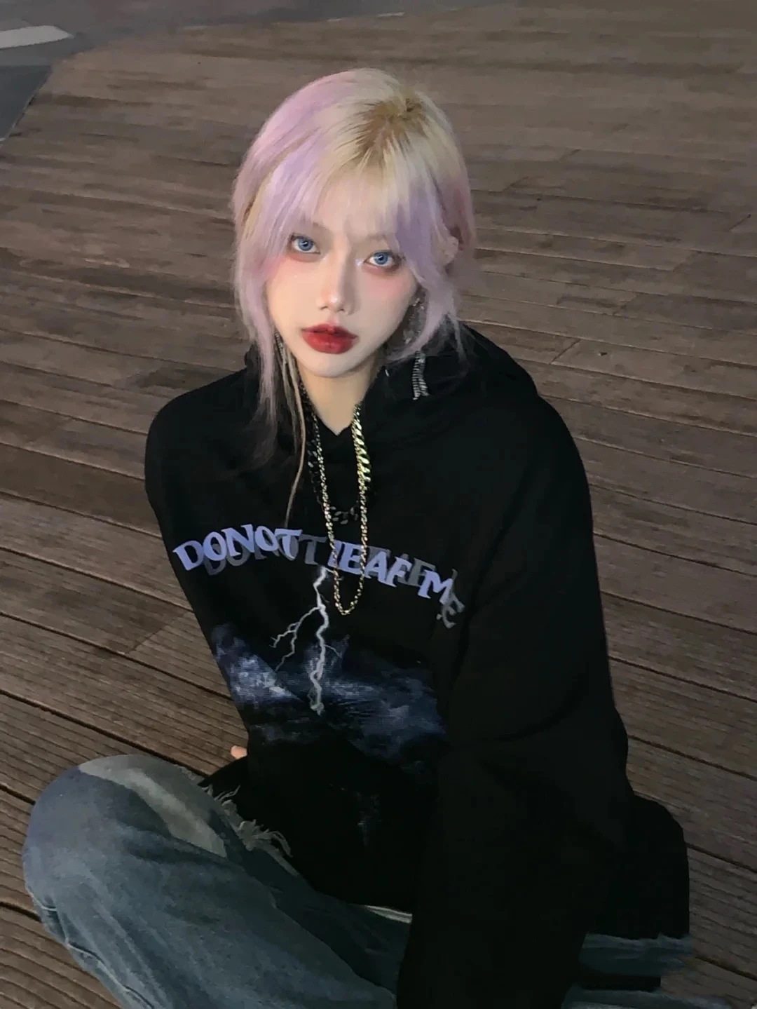 

Spring Autumn Retro Hip Hop Thin Hooded Sweatshirt Women Letter Print High Street Harajuku Hoodies Grunge Gothic Y2k Clothes