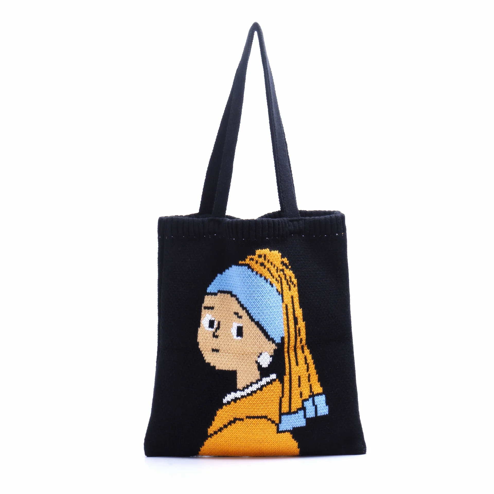 Женская сумка через плечо из шерсти плетеная ручная для покупок