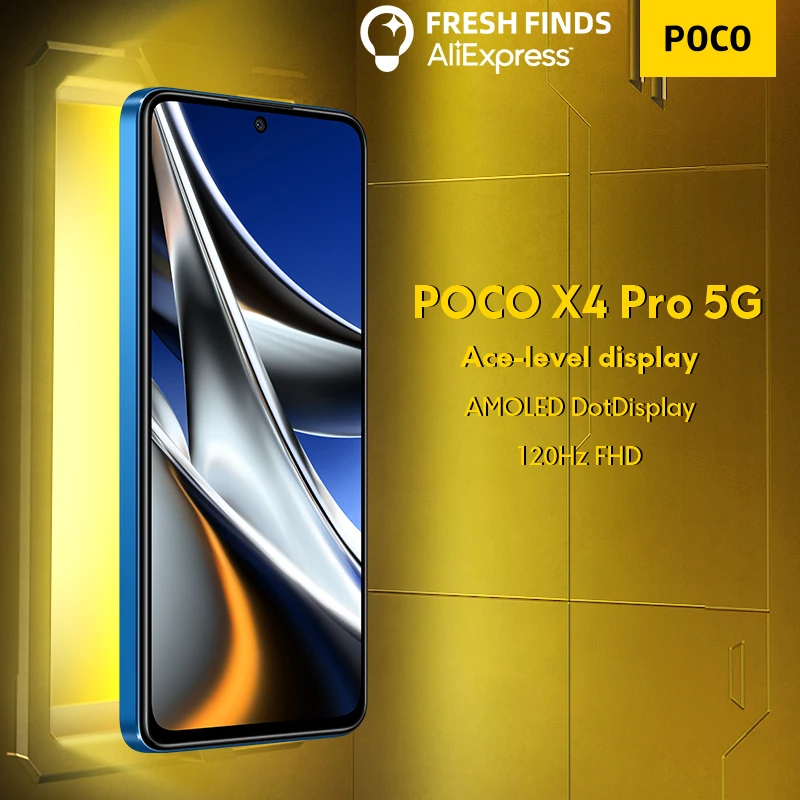 Global Version POCO X4 Pro 5G Smartphone Snapdragon 695 128GB/256GB 108MP Camera 120Hz AMOLED Display 67W Turbo Charging NFC