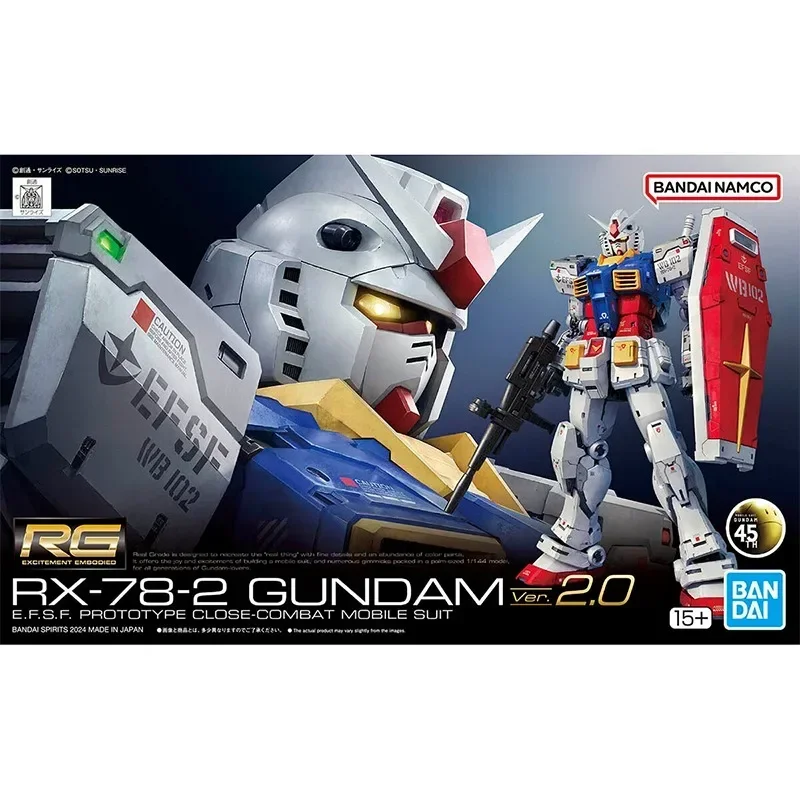 Оригинальное аниме Bandai GUNDAM RX-78-2 Ver. 2 0 RG 1/144 сборка фигурка модель коллекция