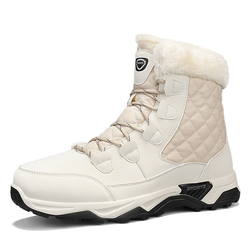 Новинка 2024 женские и мужские зимние ботинки уличные с высоким берцем удобная