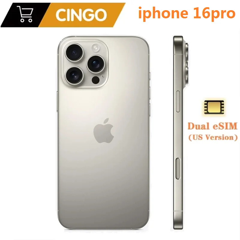 Фото Оригинальный iPhone 16 Pro с двумя SIM-картами, 6.3-дюймовым экраном 5G LTPO Super Retina XDR OLED, Face ID, NFC, процессором A18 Pro, разблокированный, 128 ГБ/256 ГБ, смартфон 16 Pro №1