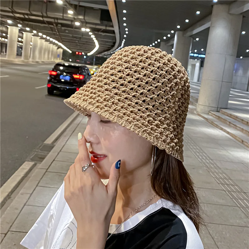 

Hat Female Summer Korean Vogue Vogue Net Red Thin Bucket Fisherman Hat Sun Block Basin Hat
