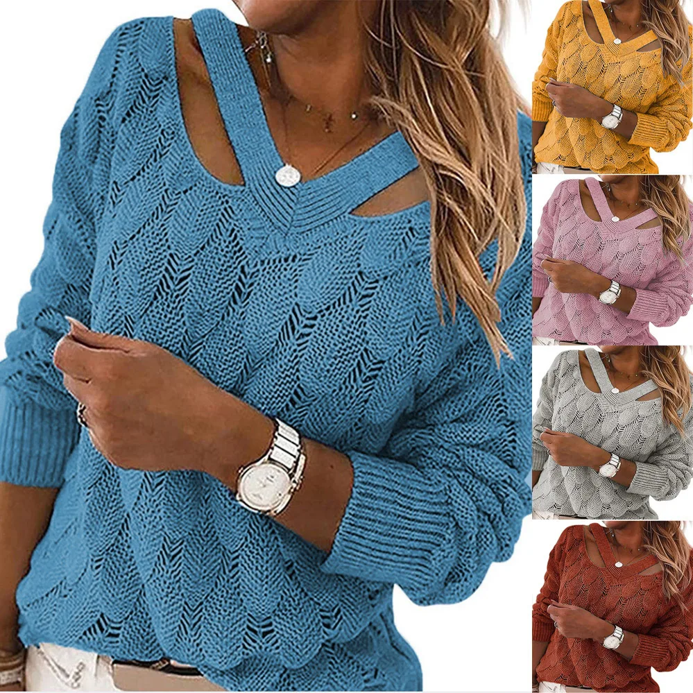 2022 New Women Fashion Appliques Chiffon Lantern Sleeve Patchwork Short Knitting Sweater Ladies Chic Pullovers Tops