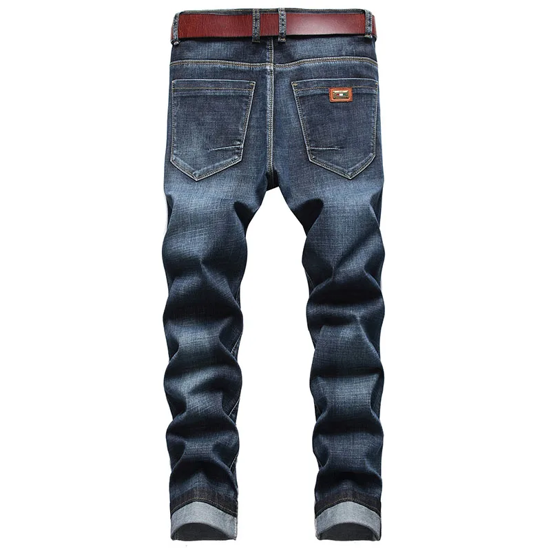 Spring And Autumn Fashion Clothes Men' Pants Classic Blue Slim Straight Leg Jeans Business Casual High Quality Ropa Hombre Jeans