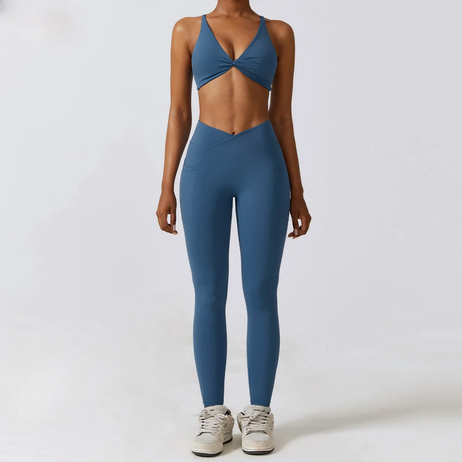 Женские быстросохнущие брюки для йоги с индивидуальным логотипом карманы