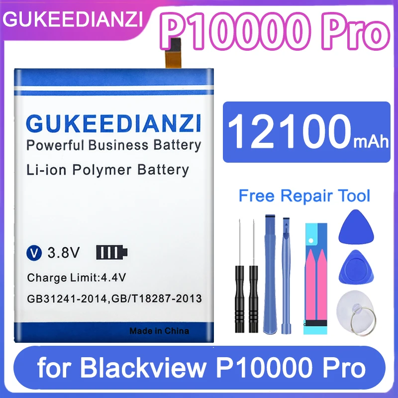 Сменный аккумулятор GUKEEDIANZI P10000 Pro, 12100 мАч, батареи для Blackview P10000Pro + Бесплатные инструменты