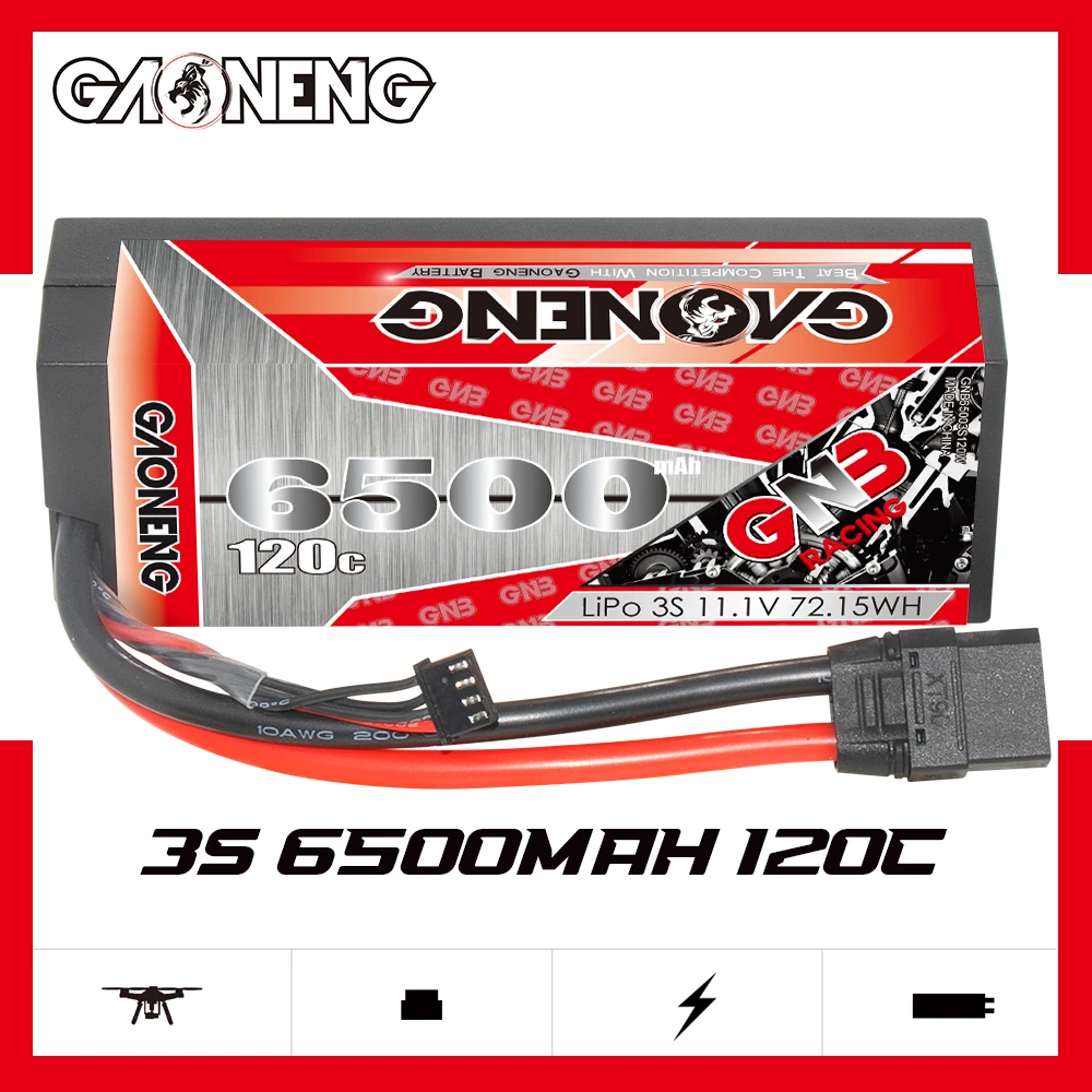 Gaoneng GNB 3S 11.1V 6500mAh 110C Plus Hardcase Lipo T-Plug