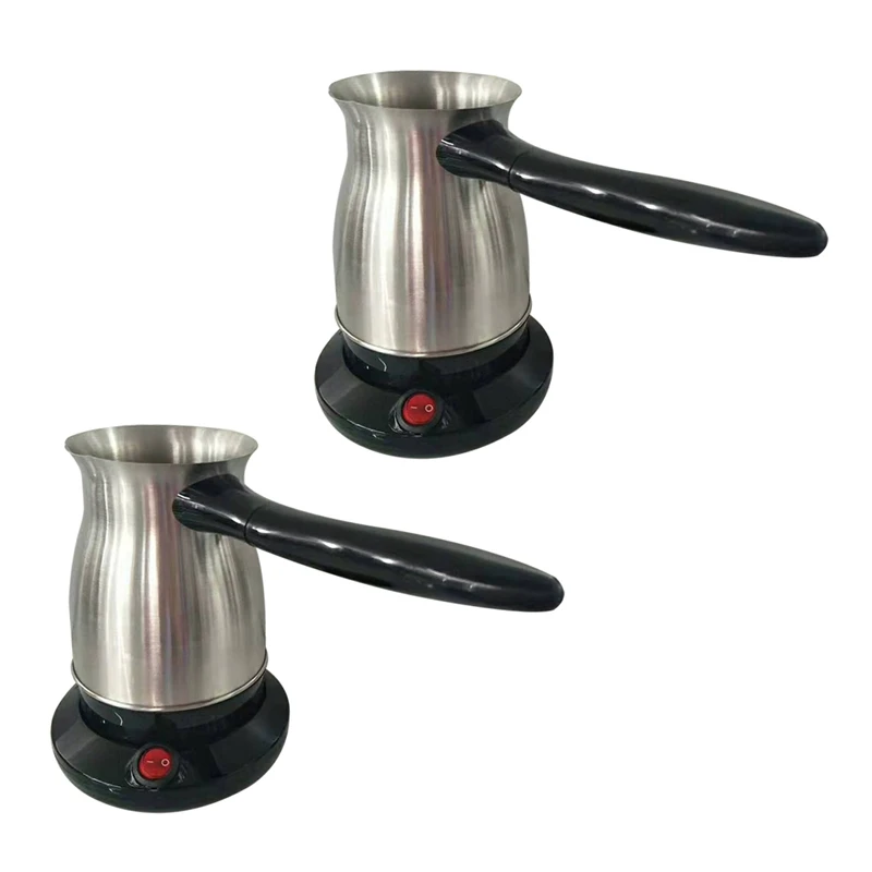 

2X 600W 220V Coffee Machine Stainless Steel Turkish Coffee Maker Electrical Coffee Pot Coffee Kettle UK Plug