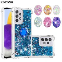 fashion quicksand glitter case for galaxy a73 a23 a70 a50s j7 a7 j6 j5 j4 plus j3 a5 a3 shockproof phone cover with ring holder