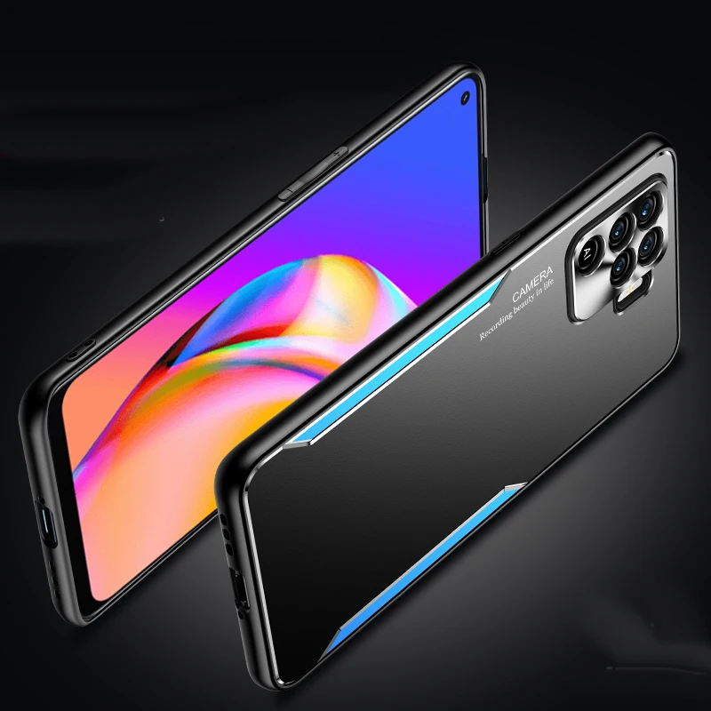 

Металлический магнитный чехол для OPPO A94 4G 5G A54 A74 5G ультра полноразмерная камера матовая защита от отпечатков пальцев Ультратонкий чехол