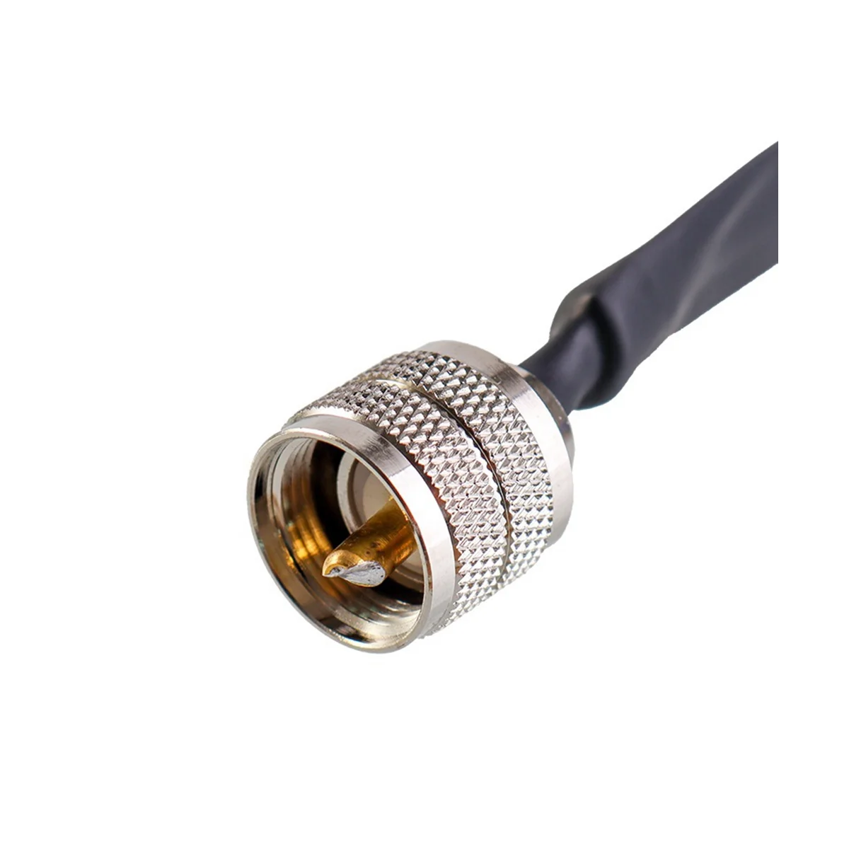 Window/Door Pass Through Flat RF Coaxial Cable SO239 UHF Female to UHF Female 50 Ohm RF Coax Pigtail Extension Cord,40cm images - 6