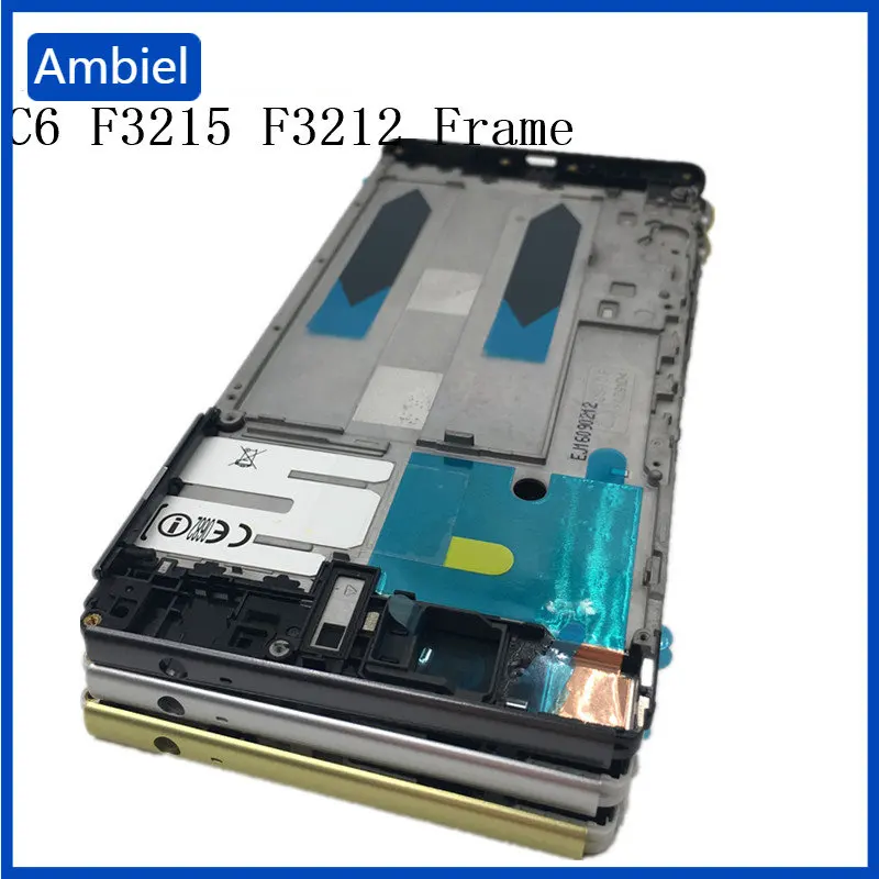 Передняя панель Корпус ЖК-рамка Крышка для Sony Xperia XA Ultra C6 F3215 F3212 передний корпус Лицевая панель запасные части