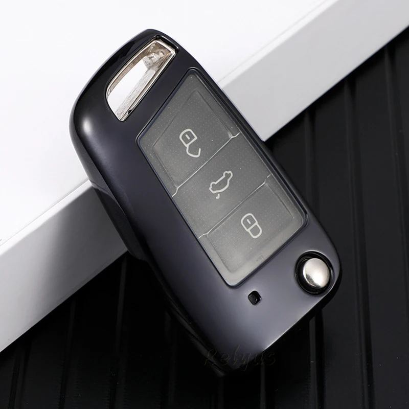 

TPU Car Key Protector Cover Holder Chain for Volkswagen VW Passat Golf Jetta Bora Polo Sagitar Tiguan Key Case Auto Accessories