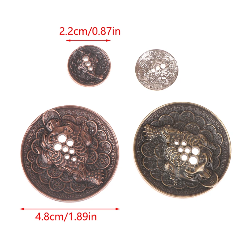 1 шт. бронзовый поднос для благовоний с резьбой под старину