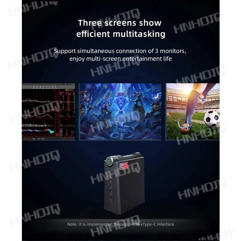 2023 Новый игровой мини-ПК AM08 PRO Ryze n 9 6900HX DDR5*2 4800 МГц 32G/64G 512G 1 ТБ M.2 2280 NVME/ NGFF Stand Up Mini PC