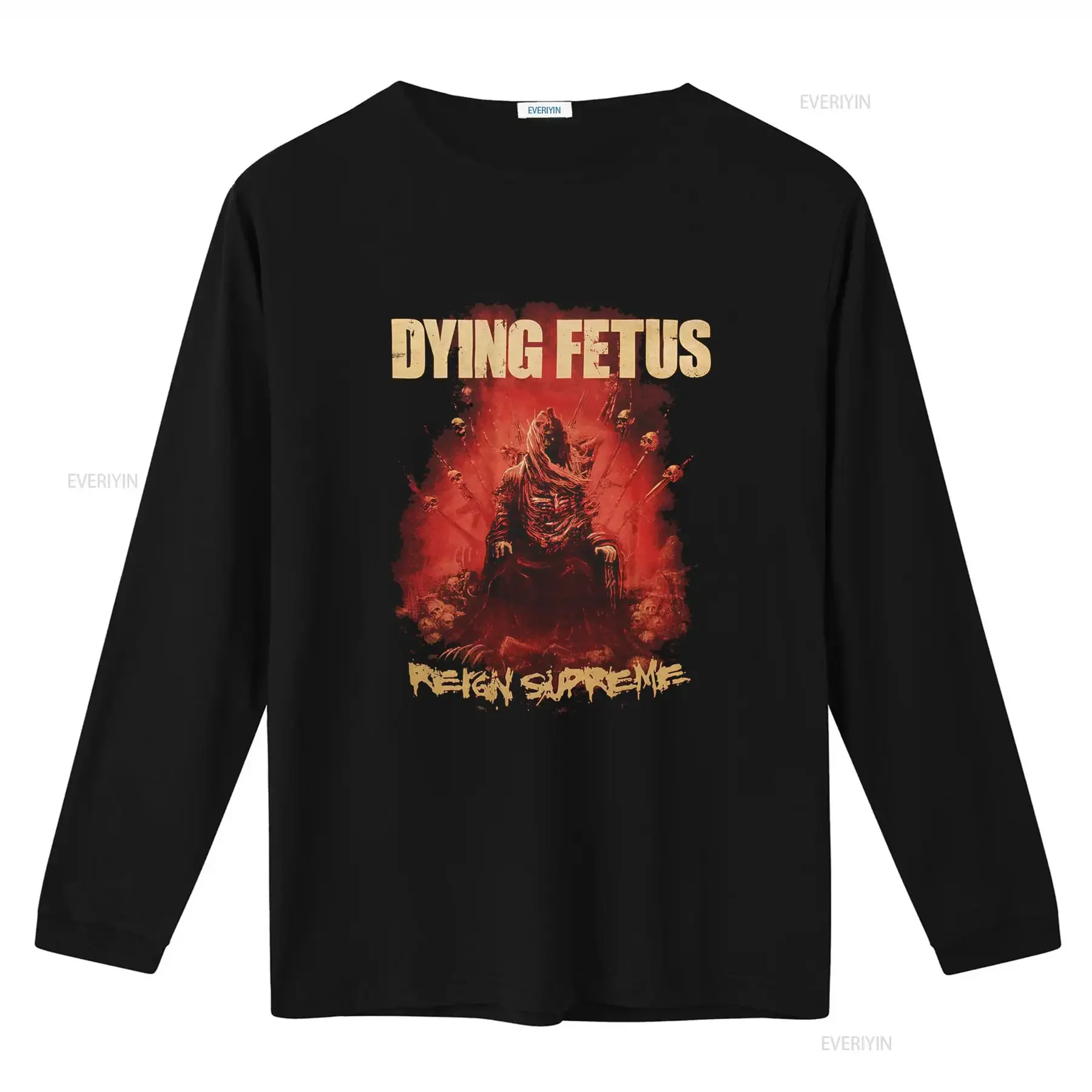 Фото Футболка с принтом группы Dying Fetus, круглый вырез, все размеры, повседневный стиль, слегка эластичный материал. №3