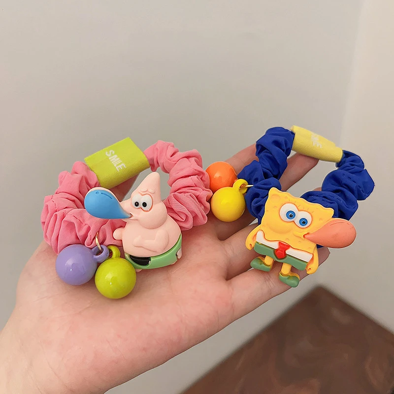 

Anime SpongeBob SquarePants Hair Rope Patrick Star Cartoon Hand Rope Hair Ring Kwaii Couple Girlfriend Hair Rope Bracelet Gift