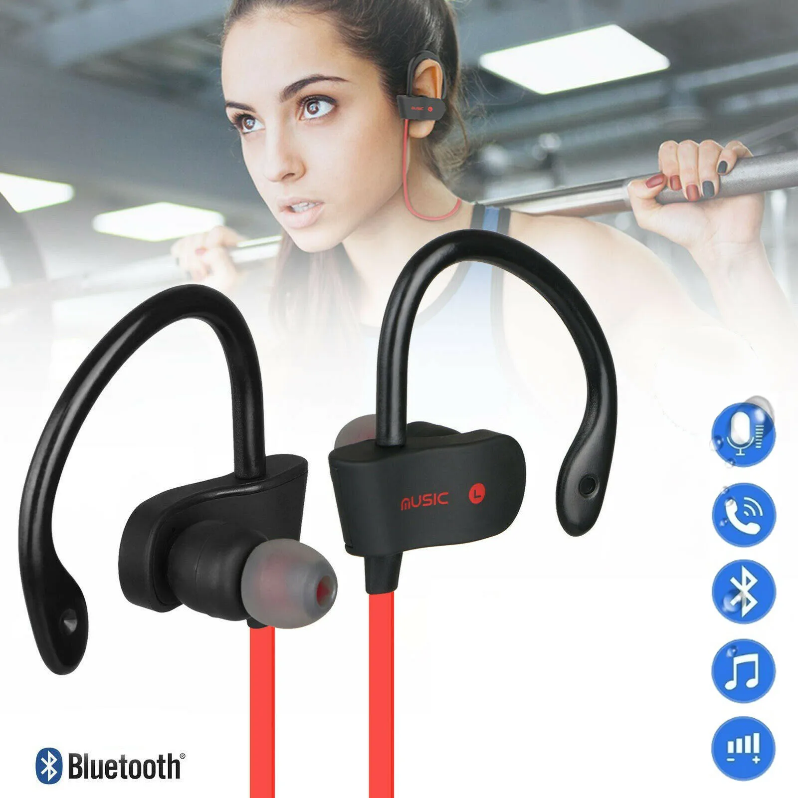 Wireless Neckband Headphones Bluetooth Earbuds Music Sport Sweatproof Headsets for Iphone Xiaomi Huawei  Audiophile Headphones