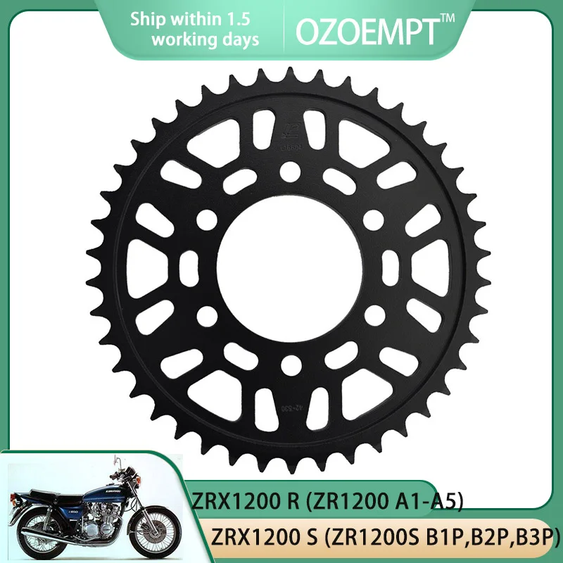 Задняя звездочка для мотоцикла OZOEMPT 530-42T, подходит для ZRX1200 R (ZR1200 A1-A5) 01-06 ZRX1200 S (ZR1200S B1P,B2P,B3P) 01-06