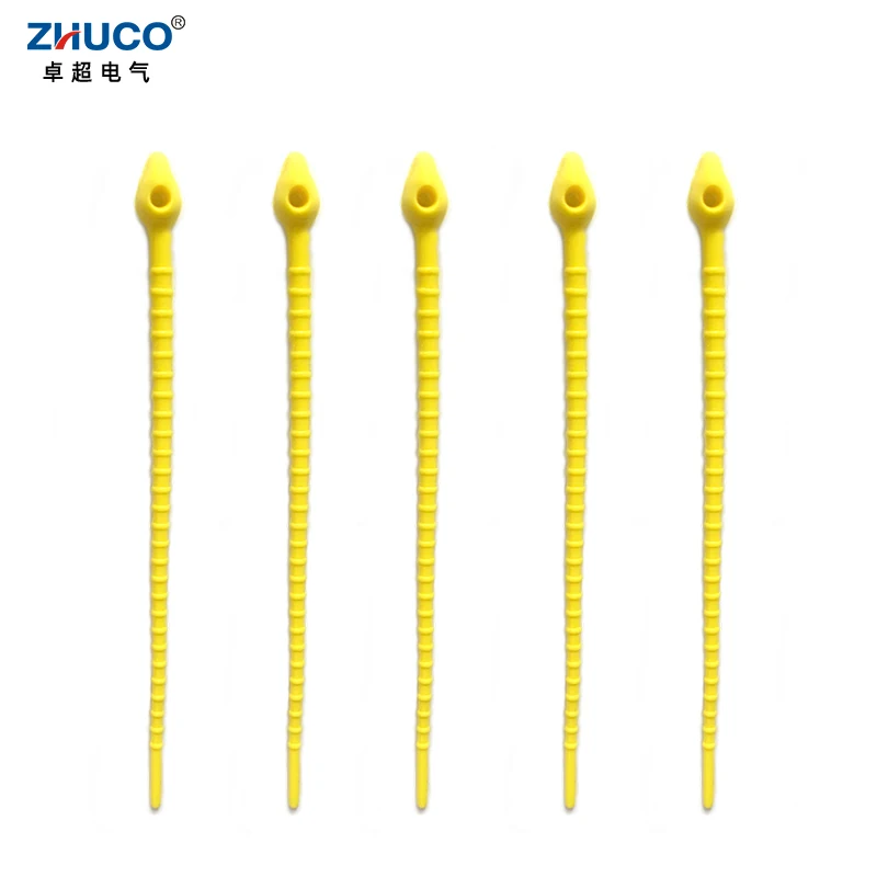 

ZHUCO Многоразовые силиконовые кабельные стяжки 5 шт.