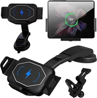 for samsung z fold 2 3 fold s21 ultra s20 note 20 10 huawei mate xs iphone 12 pro max fast wireless car charger stand air outlet