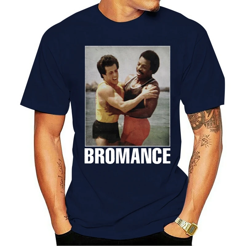 

Рокки Премиум Брезентовая футболка Balboa и Creed Bromance тёмно-Морская футболка