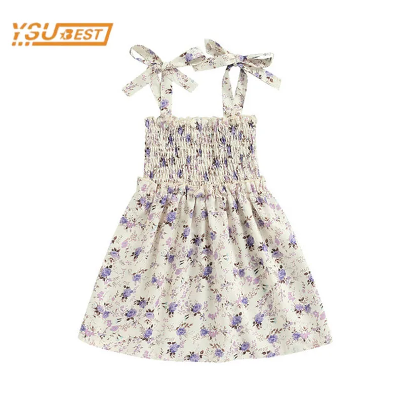 

Summer Kids Baby Girls Princess Dresses For Girls Dress 1-5Yrs Sweet New Kids Baby Girl Dress Girls Sleeveless Printing Dress