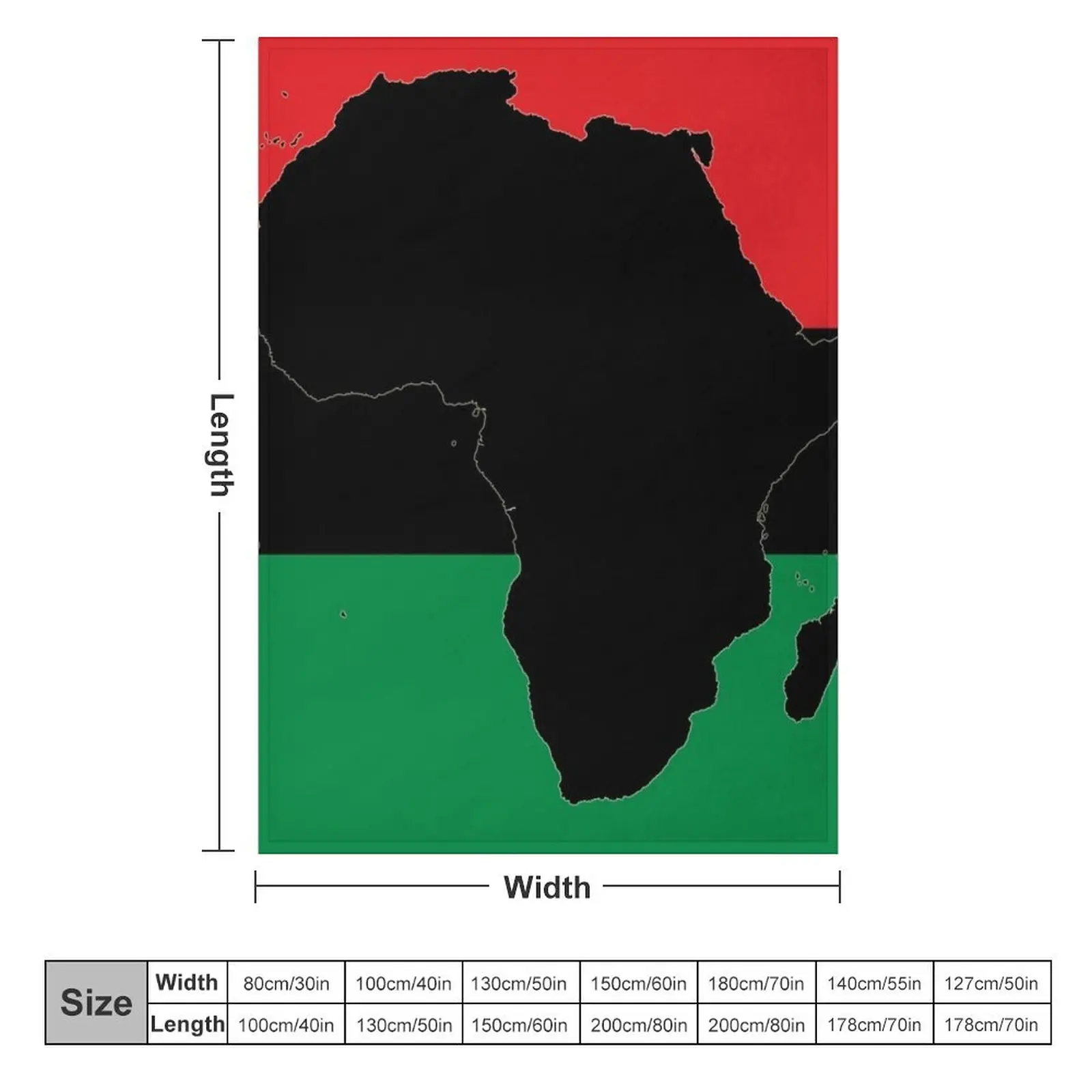 Символ Африки - плед с африканским флагом модные диваны мягкие клетчатые