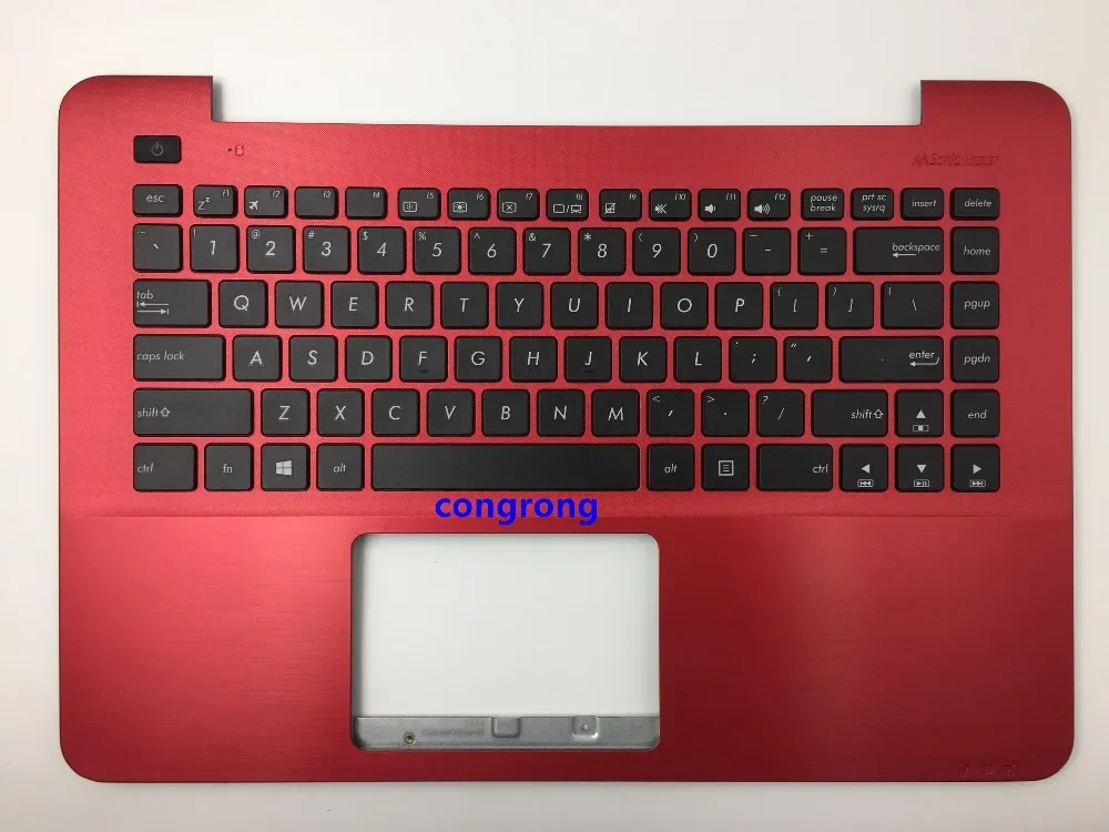 Фото Клавиатура ноутбука США с упором для рук, верхний чехол для ASUS F455 A455L K455 X455L R455L W419L Y483L, серебристый, золотой, черный, белый, красный №3