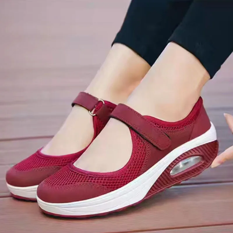 

Sandals Mesh Sport Women Shoes Sneakers 2022 New Summer Wedges Flats Casual Running Shoes Women Breathable Walking Loafers Mujer
