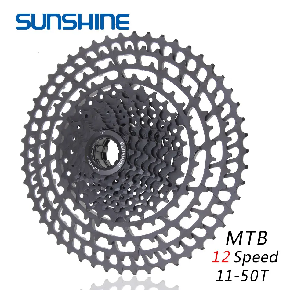 

SUNSHINE MTB 12 Скоростей SLR кассета 11-50T 12 s широкое соотношение Сверхлегкая CNC 12 В свободное колесо горный велосипед запчасти для Shimano